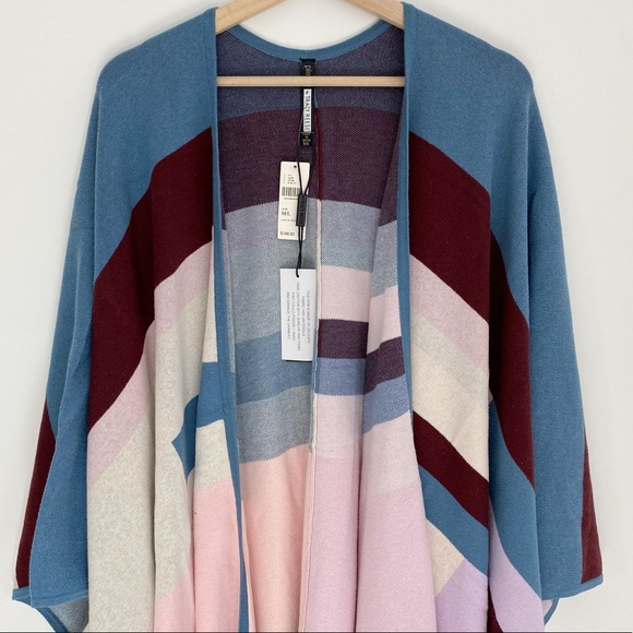 Anthropologie Geometric Poncho Cardigan Sweater - Picture 5 of 8